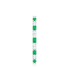 Natural Baguette Emerald Diamond Eternity Ring in East West Style AAA - Rosec Jewels