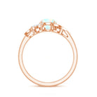 Nature Inspired Ethiopian Opal and Diamond Engagement Ring AAA - Rosec Jewels