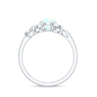 Nature Inspired Ethiopian Opal and Diamond Engagement Ring AAA - Rosec Jewels