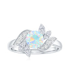 Nature Inspired Ethiopian Opal and Diamond Engagement Ring AAA - Rosec Jewels