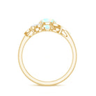 Nature Inspired Ethiopian Opal and Diamond Engagement Ring AAA - Rosec Jewels
