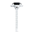 8mm Round Shape Black Onyx Engagement Ring with Diamond Halo AAA - Rosec Jewels