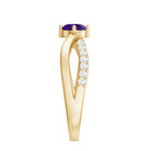 Real Amethyst Diamond Infinity Engagement Ring for Women AAA - Rosec Jewels