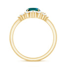 Rosec Jewels-Oval London Blue Topaz and Diamond Designer Ring Set