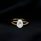 1.25 CT Oval Moissanite Engagement Ring With Certificate D-VS1 - Rosec Jewels