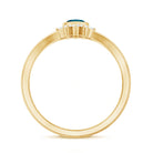 4X8mm Marquise Cut London Blue Topaz Cocktail Ring with Diamond AAA - Rosec Jewels