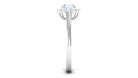 1 CT Moonstone and Diamond Floating Halo Engagement Ring AAA - Rosec Jewels