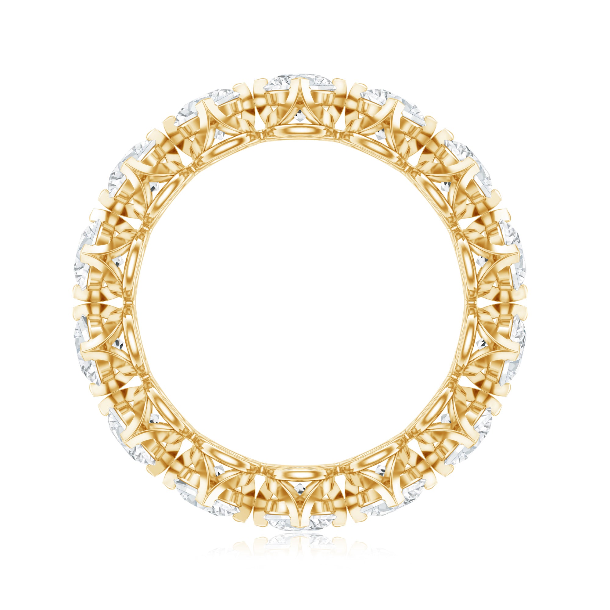 Designer Moissanite Anniversary Band Ring D-VS1 - Rosec Jewels