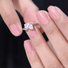 1 CT Heart Shape Moissanite Toi Et Moi Promise Ring D-VS1 - Rosec Jewels