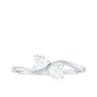 1 CT Heart Shape Moissanite Toi Et Moi Promise Ring D-VS1 - Rosec Jewels