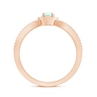 Certified Natural Ethiopian Opal Heart Shaped Engagement Ring with Diamond Halo AAA - Rosec Jewels