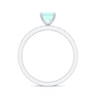 Certified Real Ethiopian Opal Princess Cut Engagement Ring with Diamond AAA - Rosec Jewels