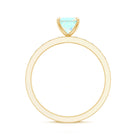 Certified Real Ethiopian Opal Princess Cut Engagement Ring with Diamond AAA - Rosec Jewels