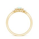 Certified Opalescent Diamond Flower Engagement Ring with Natural Diamonds AAA - Rosec Jewels