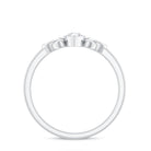 Natural Bezel Set Marquise Diamond Engagement Ring with Celtic Knot Natural - ( HI-SI ) - Rosec Jewels