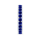 Certified Lab Grown Blue Sapphire Eternity Band Ring in Channel Set AAAA - Rosec Jewels