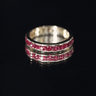 Rosec Jewels-Round Created Ruby Full Eternity Ring in Channel Setting