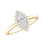 Certified Brilliant Cut Moissanite Marquise Engagement Ring D-VS1 - Rosec Jewels