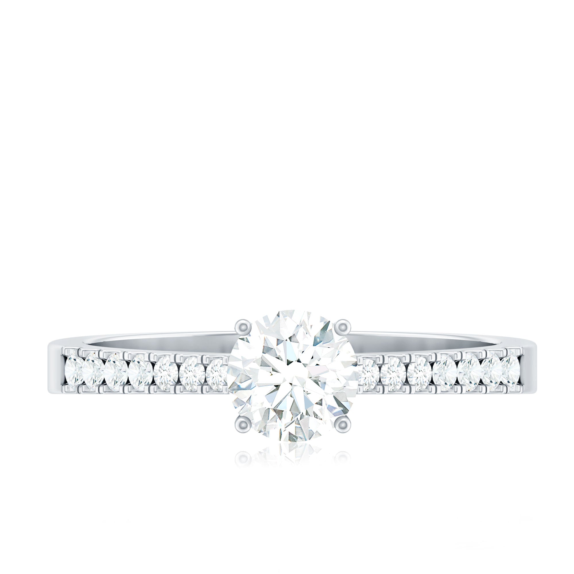 Half Carat Moissanite Engagement Ring D-VS1 - Rosec Jewels
