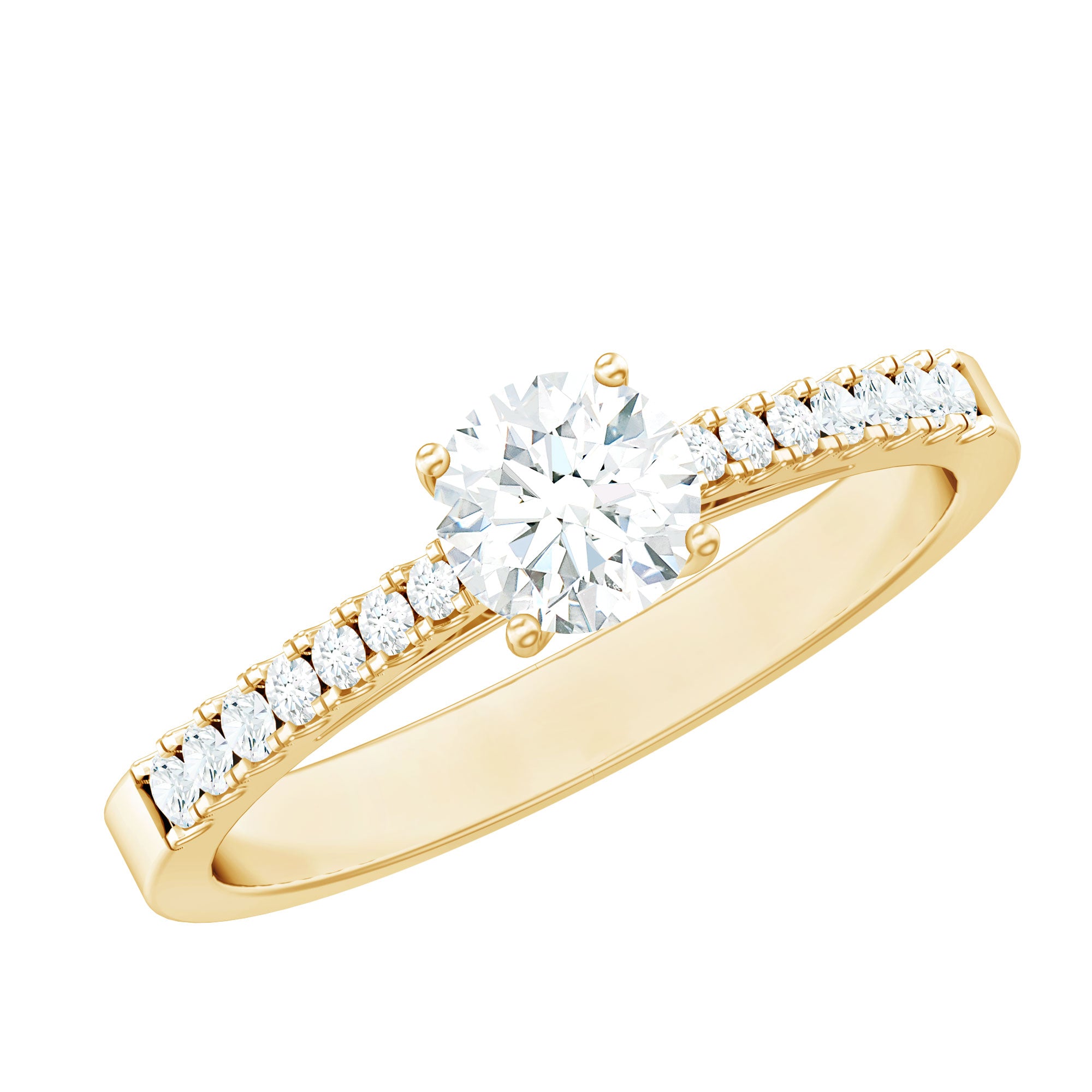 Half Carat Moissanite Engagement Ring D-VS1 - Rosec Jewels