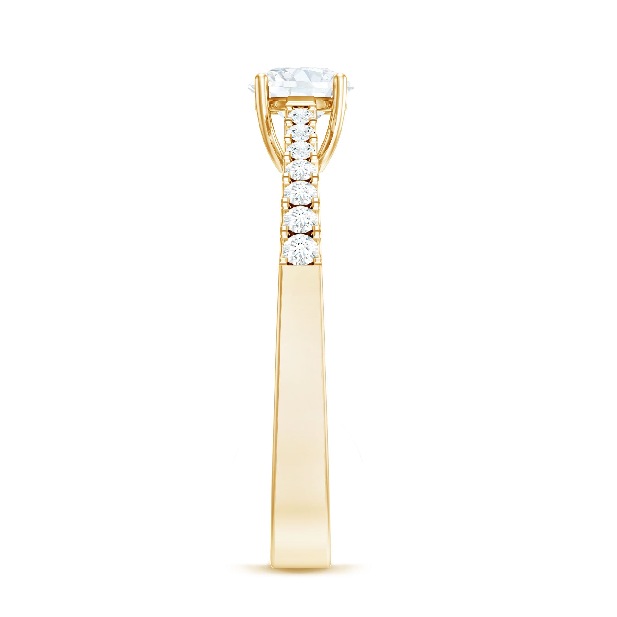 Half Carat Moissanite Engagement Ring D-VS1 - Rosec Jewels