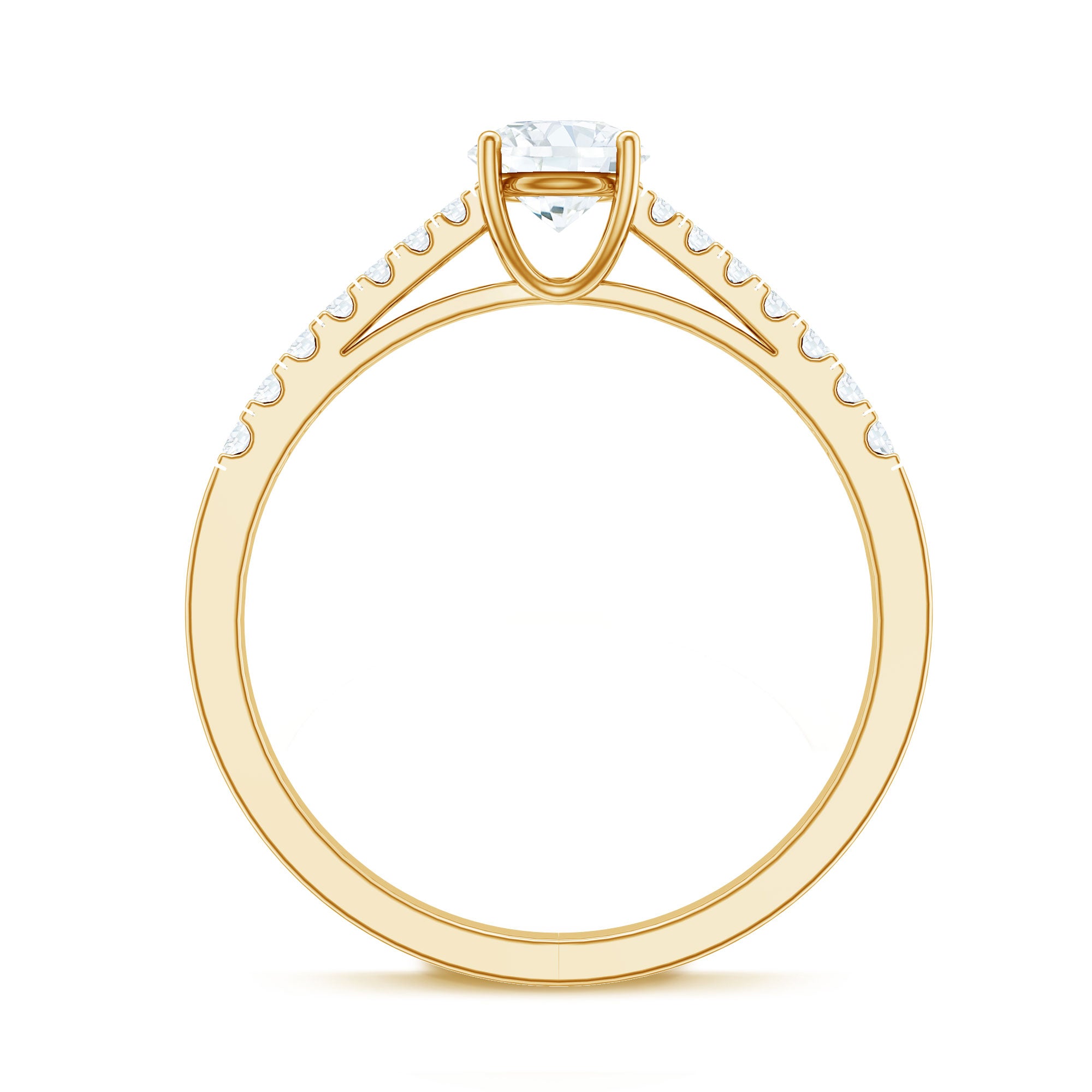 Half Carat Moissanite Engagement Ring D-VS1 - Rosec Jewels
