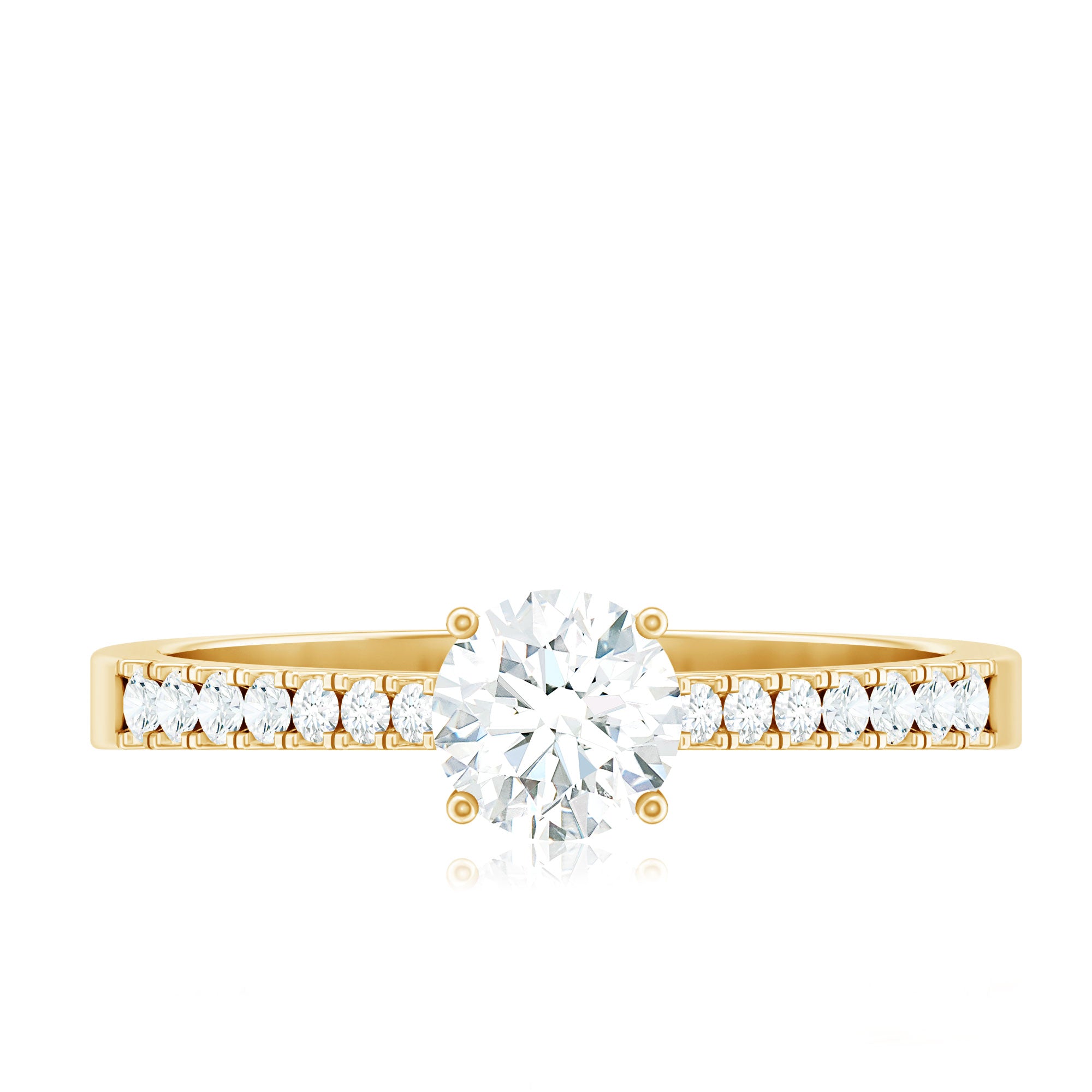 Half Carat Moissanite Engagement Ring D-VS1 - Rosec Jewels