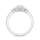 Round Cut Moissanite Halo Engagement Ring with Certificate D-VS1 - Rosec Jewels