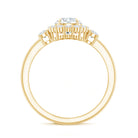 Round Cut Moissanite Halo Engagement Ring with Certificate D-VS1 - Rosec Jewels