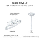 Pear and Round Moissanite Cluster Promise Ring D-VS1 - Rosec Jewels