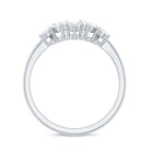 Pear and Round Moissanite Cluster Promise Ring D-VS1 - Rosec Jewels