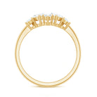 Pear and Round Moissanite Cluster Promise Ring D-VS1 - Rosec Jewels