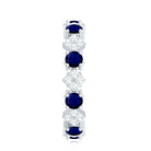 Rosec Jewels-2 CT Natural Blue Sapphire and Diamond Eternity Band Ring