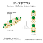 Genuine Emerald and Diamond Eternity Wedding Band AAA - Rosec Jewels