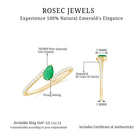 Tilted Pear Cut Solitaire Emerald Bypass Promise Ring with Diamond Emerald - ( AAA ) - Quality - Rosec Jewels