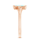 Natural Marquise Ethiopian Rainbow Opal Promise Ring with Bypass Shank AAA - Rosec Jewels