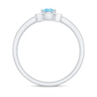 Rosec Jewels-Natural Pear Shape Aquamarine Teardrop Engagement Ring with Diamond Halo