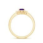 1.5 CT Princess Diana Inspired Amethyst Engagement Ring Diamond Halo AAA - Rosec Jewels