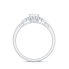 Oval Shaped Moissanite Engagement Ring with Certificate D-VS1 - Rosec Jewels
