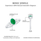 Rosec Jewels-Natural Emerald and Diamond Engagement Ring for Her