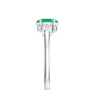 Natural Emerald and Diamond Engagement Ring for Her AAA - Rosec Jewels