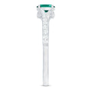 Oval Lab Grown Emerald Promise Ring with Diamond Split Shank AAAA - Rosec Jewels