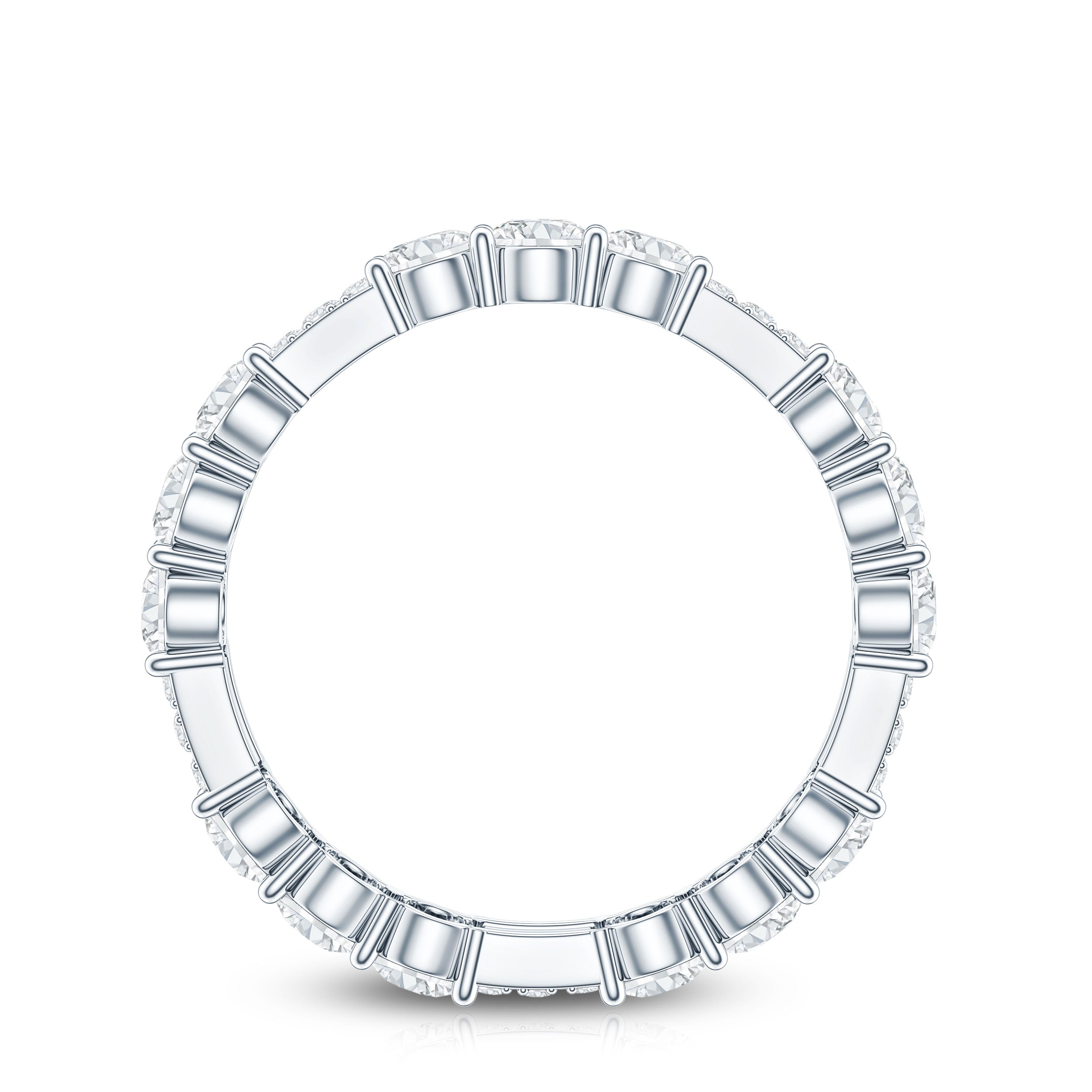 Designer Round Moissanite Full Eternity Ring for Women D-VS1 - Rosec Jewels