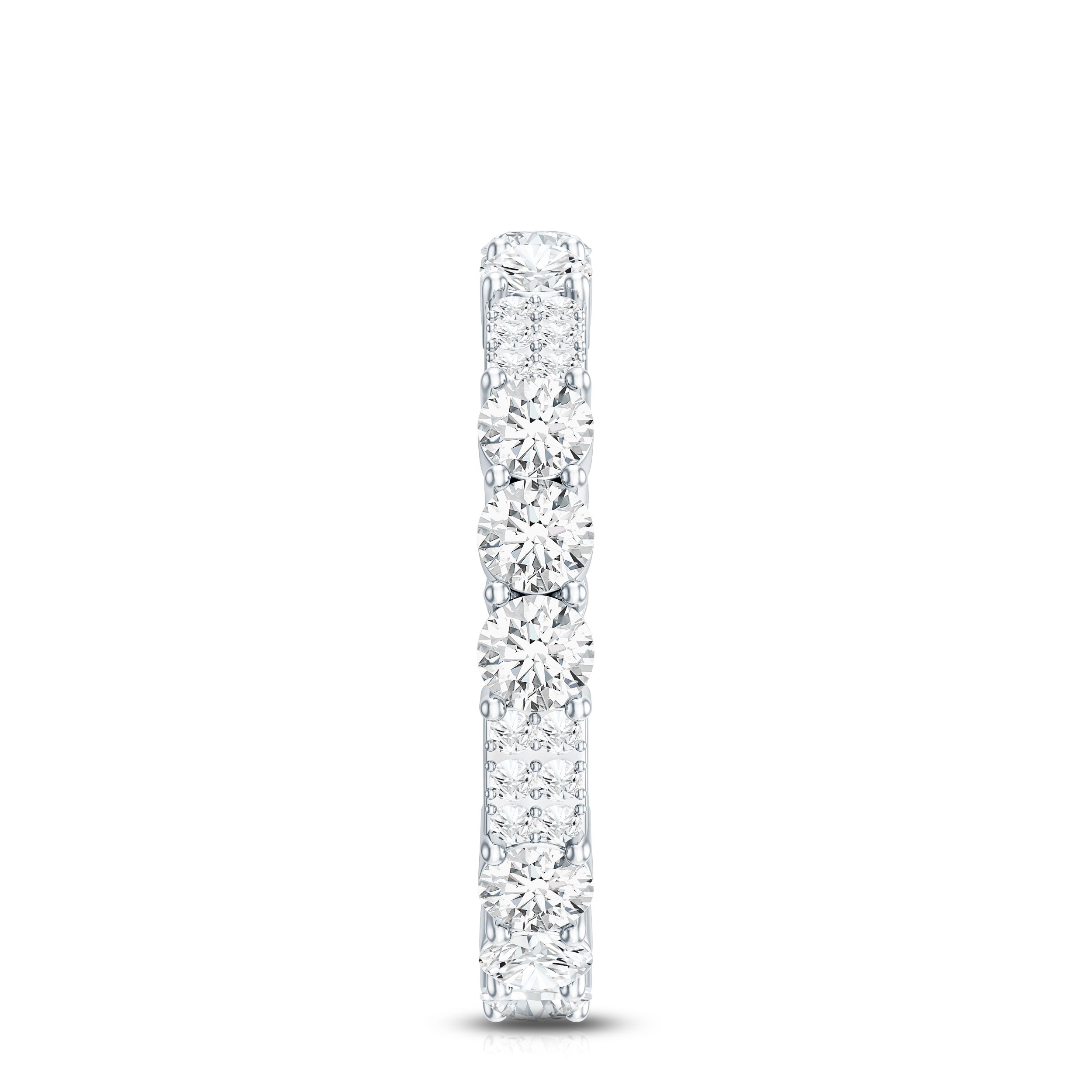 Designer Round Moissanite Full Eternity Ring for Women D-VS1 - Rosec Jewels