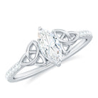 Marquise Cut Moissanite Celtic Knot Engagement Ring D-VS1 - Rosec Jewels