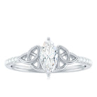 Marquise Cut Moissanite Celtic Knot Engagement Ring D-VS1 - Rosec Jewels