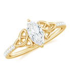 Marquise Cut Moissanite Celtic Knot Engagement Ring D-VS1 - Rosec Jewels