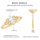 Marquise Cut Moissanite Celtic Knot Engagement Ring D-VS1 - Rosec Jewels