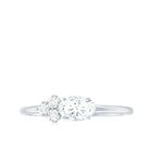 Oval and Round Moissanite Promise Ring for Her D-VS1 - Rosec Jewels