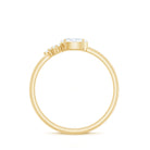 Oval and Round Moissanite Promise Ring for Her D-VS1 - Rosec Jewels